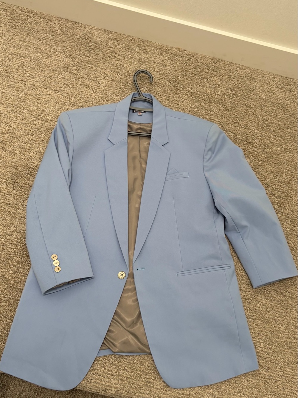 Patagonia Powder Blue Single-Breasted Blazer